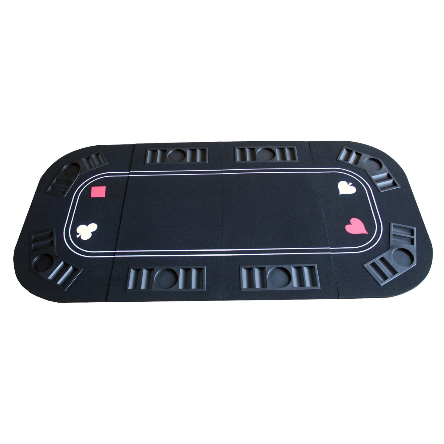 INO Design Portable Poker Table Top 3in1 Casino Texas Holdem Tabletop Mat for Poker Blackjack Craps Folding Black Felt Carrying Bag