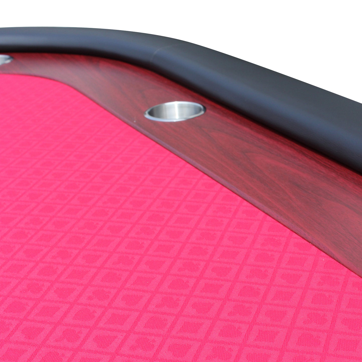 INO Design 96" Poker Table Oval for 10 Players with Speed Cloth Wooden Texture Racetrack Luna Legs