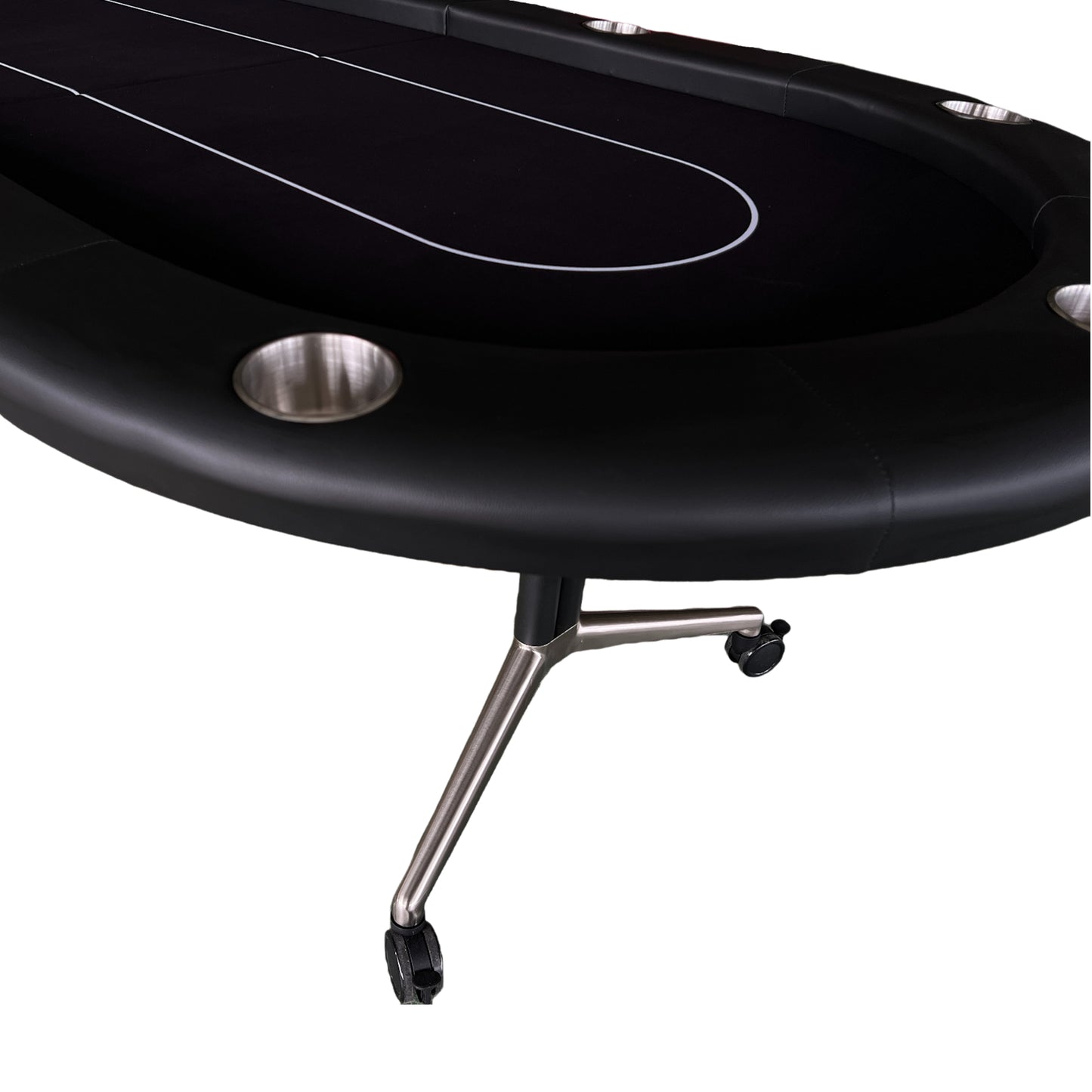 Poker Table Foldable 94 Inches for 10 Players Casion Game Style with Scroll Wheels