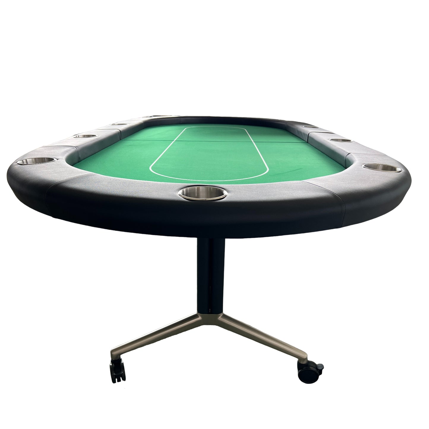 Poker Table Foldable 94 Inches for 10 Players Casion Game Style with Scroll Wheels