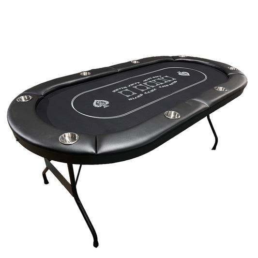 Foldable Poker Table Light Series 71 inches for Casino Games with Cup Holders