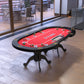 INO Design 96" Poker Table for 10 Players Texas Holdem Casino Game Premium Aura with Waterproof Surface