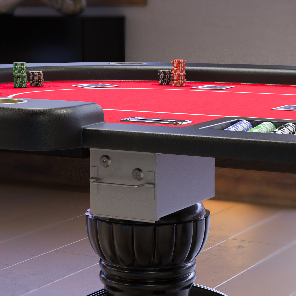 INO Design 96" Poker Table for 10 Players Texas Holdem Casino Game Premium Aura with Waterproof Surface