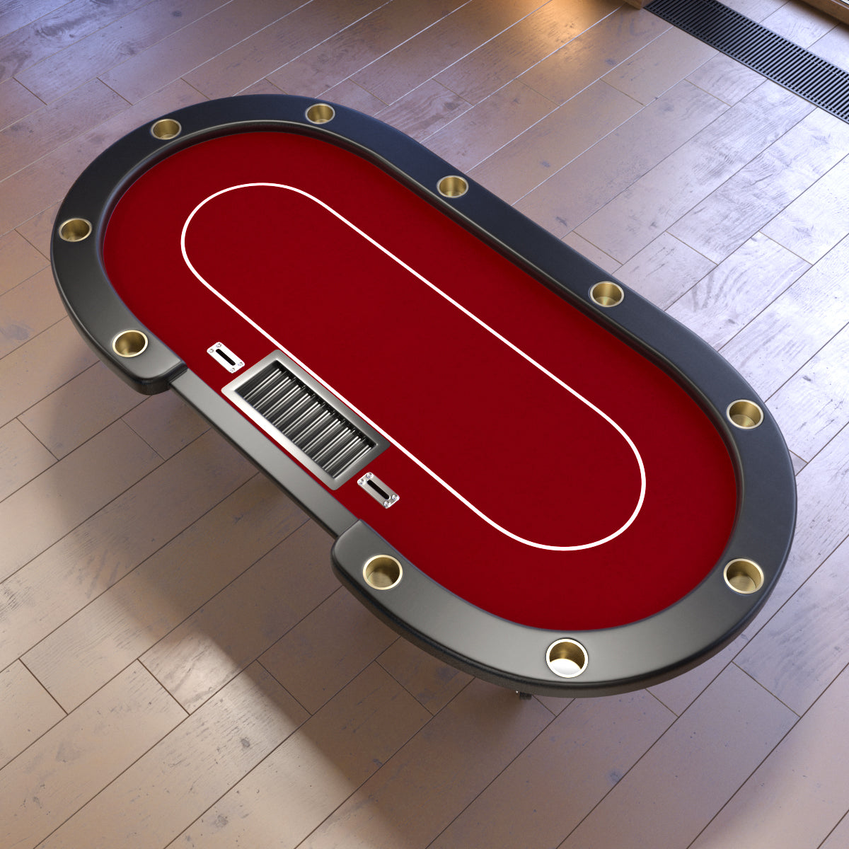 INO Design 96" Poker Table for 10 Players Texas Holdem Casino Game Premium Aura with Waterproof Surface