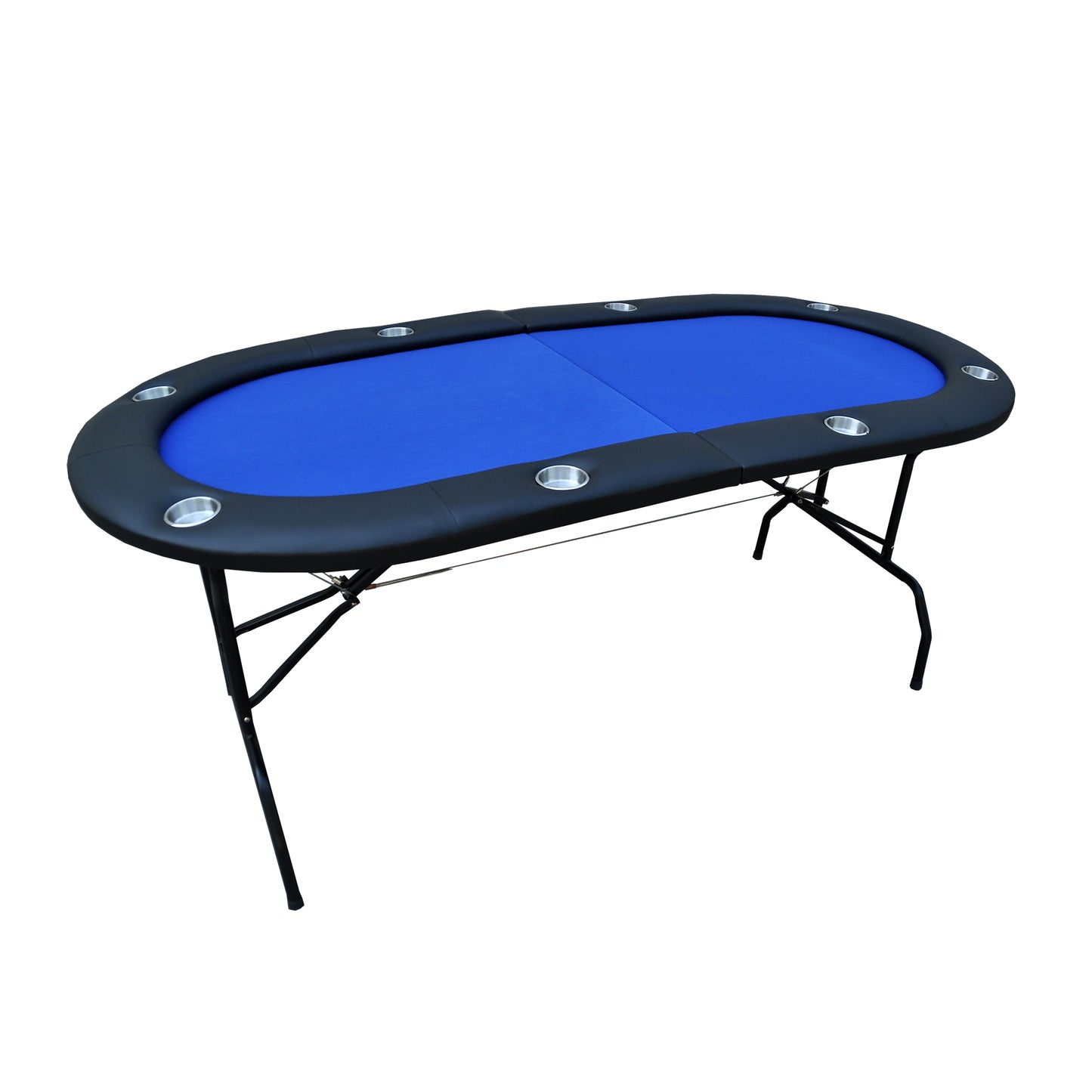 73" Poker Table Oval Folding Light Series Game Table with Felt