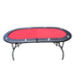 73" Poker Table Oval Folding Light Series Game Table with Felt