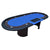 INO Design 96" Poker Table Oval Casino Game Table with Speed Cloth Wooden Texture Racetrack Luna Legs Tray Dropbox