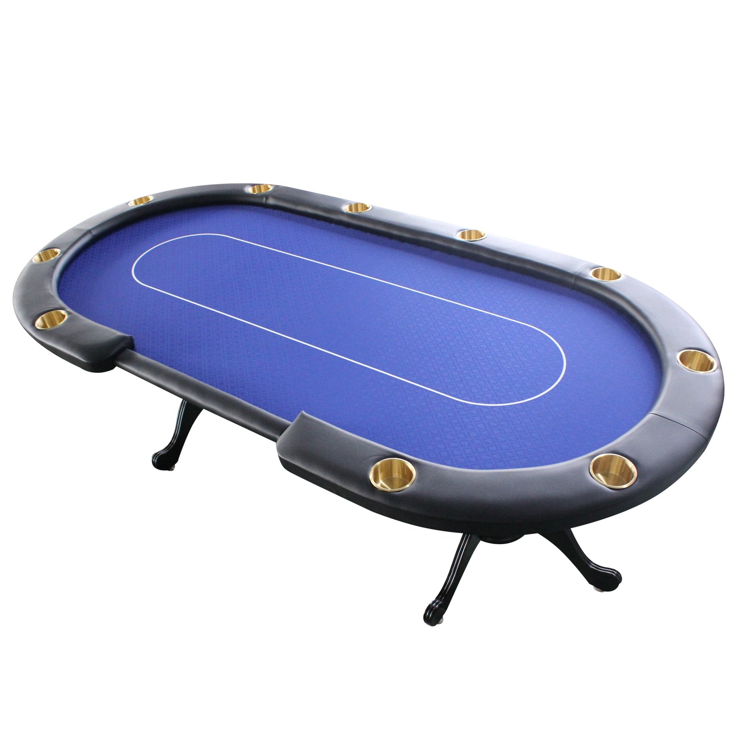 INO Design 96" Poker Table for Casino Game Aura with Thickened Armrest Jumbo Cup Holders Bet line