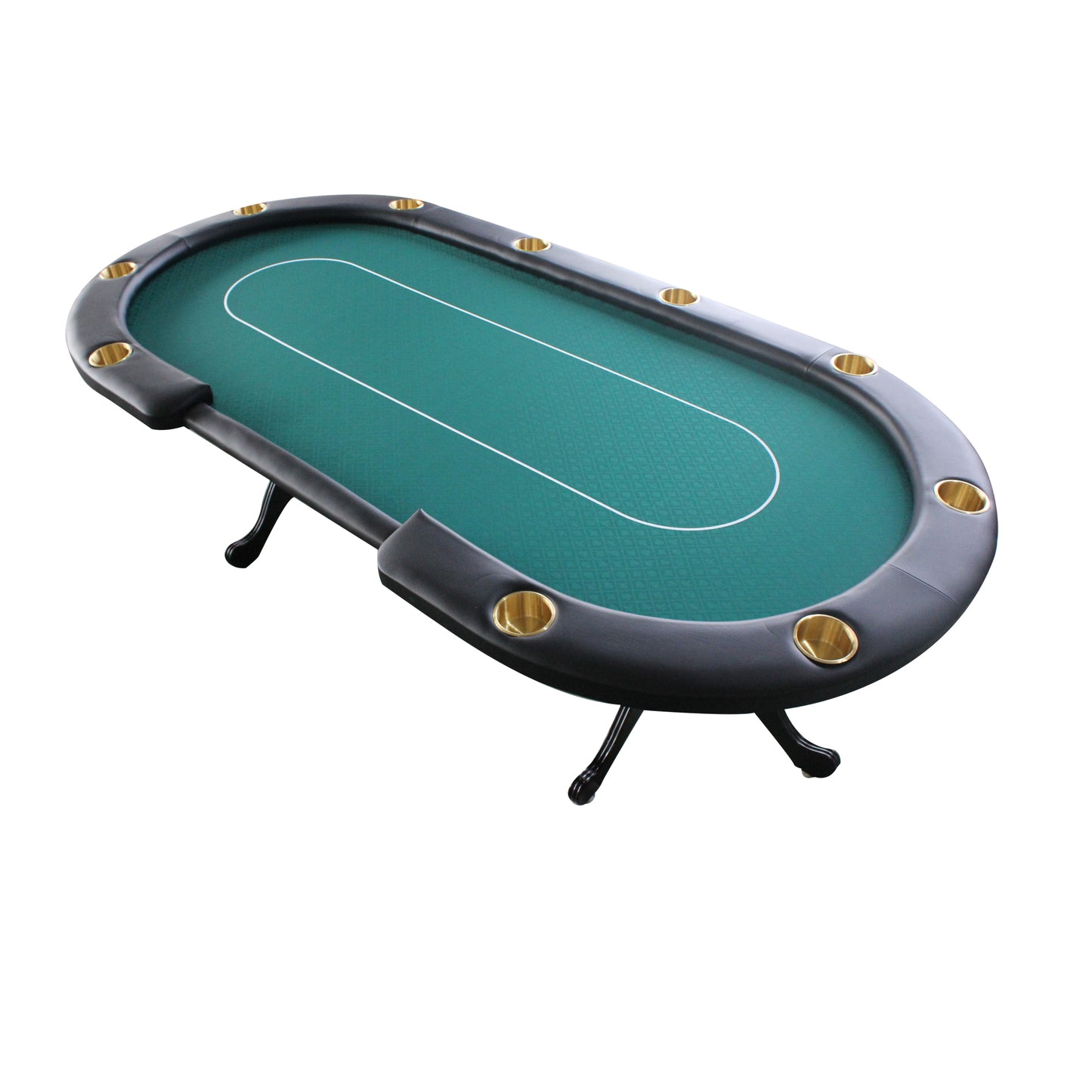 INO Design 96" Poker Table for Casino Game Aura with Thickened Armrest Jumbo Cup Holders Bet line