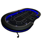95-inch Foldable Poker Table for 10 Players with Wheels and LED