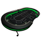 95-inch Foldable Poker Table for 10 Players with Wheels and LED