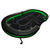 95-inch Foldable Poker Table for 10 Players with Wheels and LED