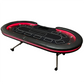 95-inch Foldable Poker Table for 10 Players with Wheels and LED