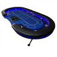 95-inch Foldable Poker Table for 10 Players with Wheels and LED