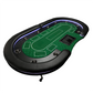 95-inch Foldable Poker Table for 10 Players with Wheels and LED