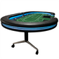 95-inch Foldable Poker Table for 10 Players with Wheels and LED