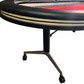 95-inch Foldable Poker Table for 10 Players with Wheels and LED
