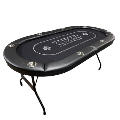 Foldable Poker Table Light Series 71 inches for Casino Games with Cup Holders