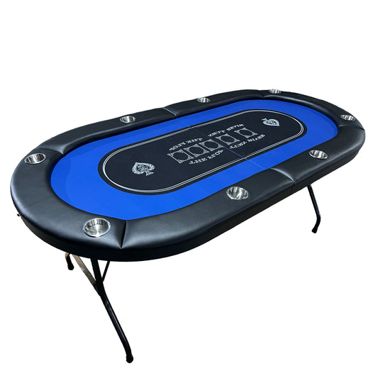 Foldable Poker Table Light Series 71 inches for Casino Games with Cup Holders