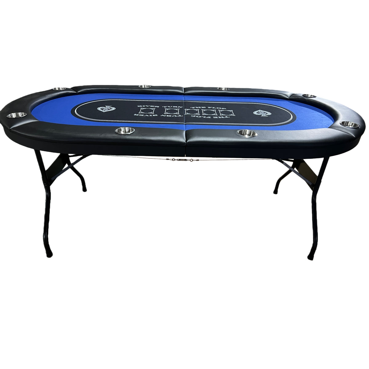 Foldable Poker Table Light Series 71 inches for Casino Games with Cup Holders