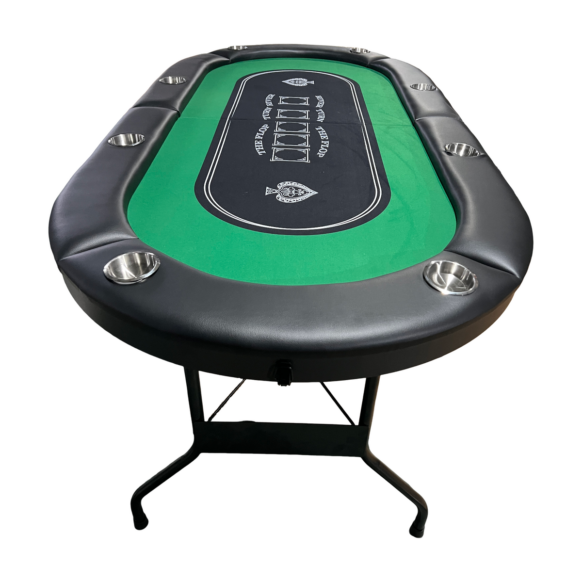 Foldable Poker Table Light Series 71 inches for Casino Games with Cup Holders