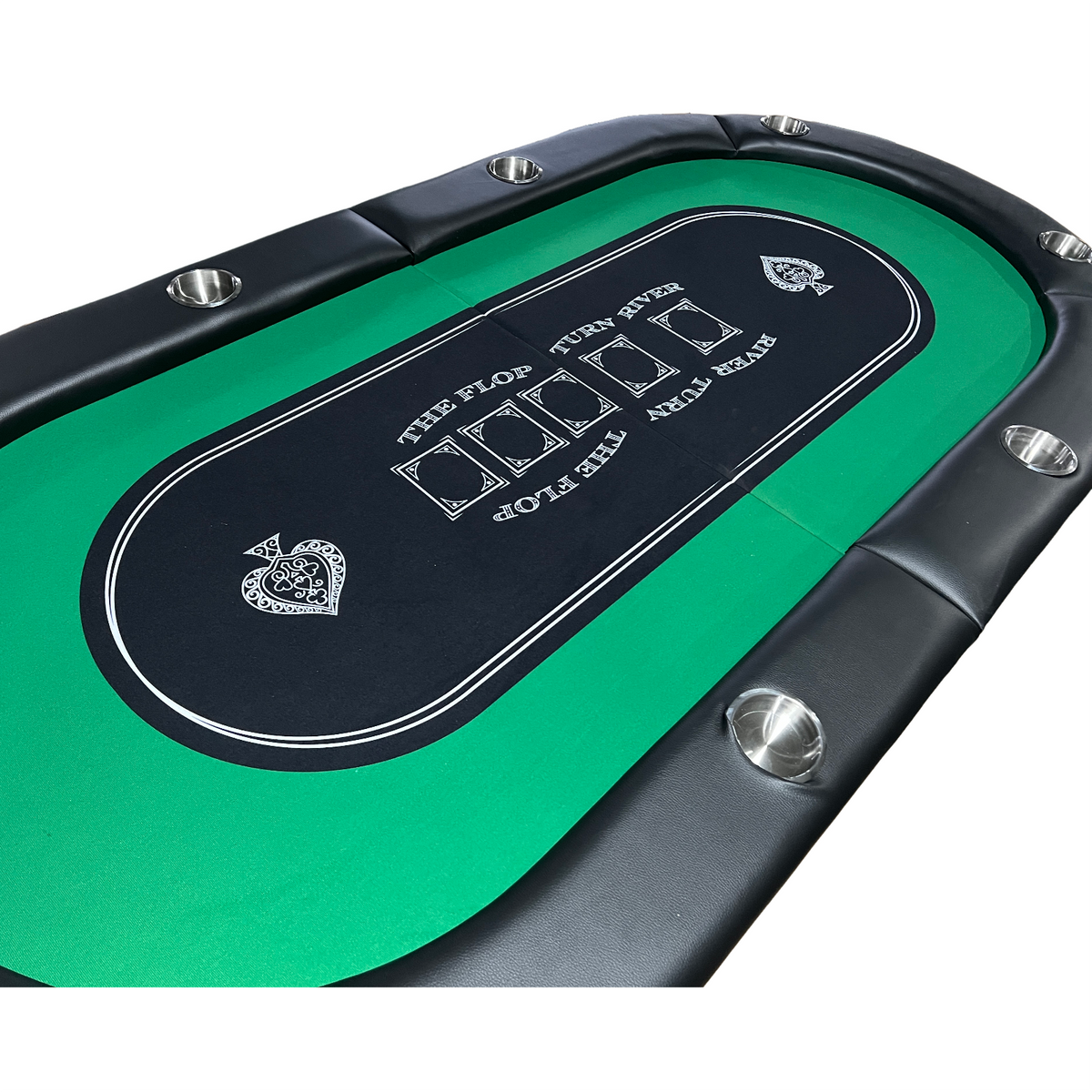 Foldable Poker Table Light Series 71 inches for Casino Games with Cup Holders