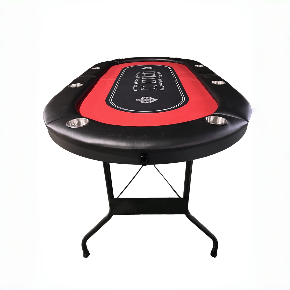 Foldable Poker Table Light Series 71 inches for Casino Games with Cup Holders