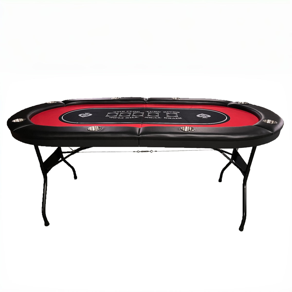 Foldable Poker Table Light Series 71 inches for Casino Games with Cup Holders