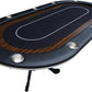 96" Premium Speed Cloth Surface Casino Game Poker Table with Racetrack