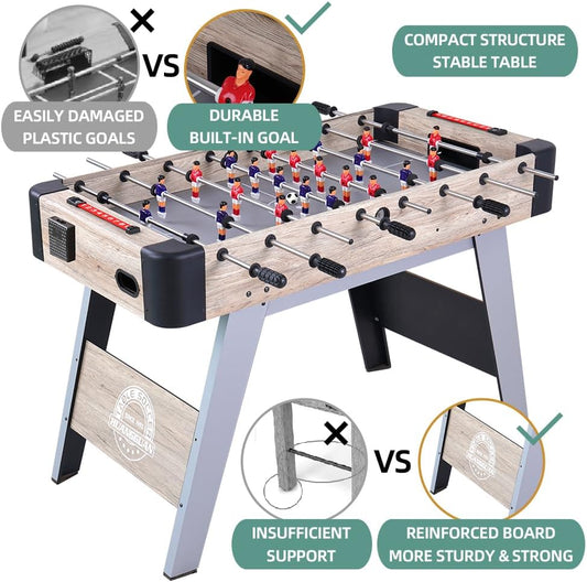 TALLO Foosball Table, Wooden Football Game Set for Adults & Kids