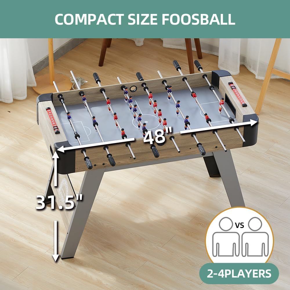 TALLO Foosball Table, Wooden Football Game Set for Adults & Kids