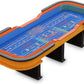 136" Deluxe Casino Dice Game Craps Poker Table BLUE with Diamond Pyramid Bumper Rubber