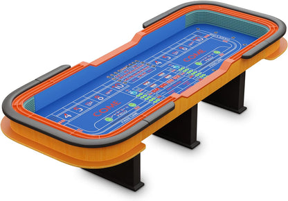 136" Deluxe Casino Dice Game Craps Poker Table with Diamond Pyramid Bumper Rubber