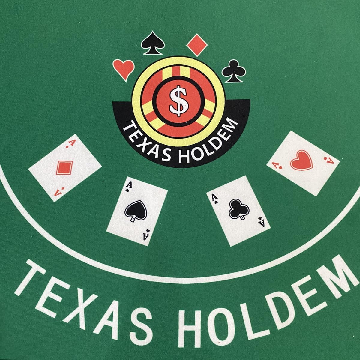 96" 10 Player Casino Poker Table Oval Premium Brown & Green Speed Cloth Texas Holdem with Dimmable LED