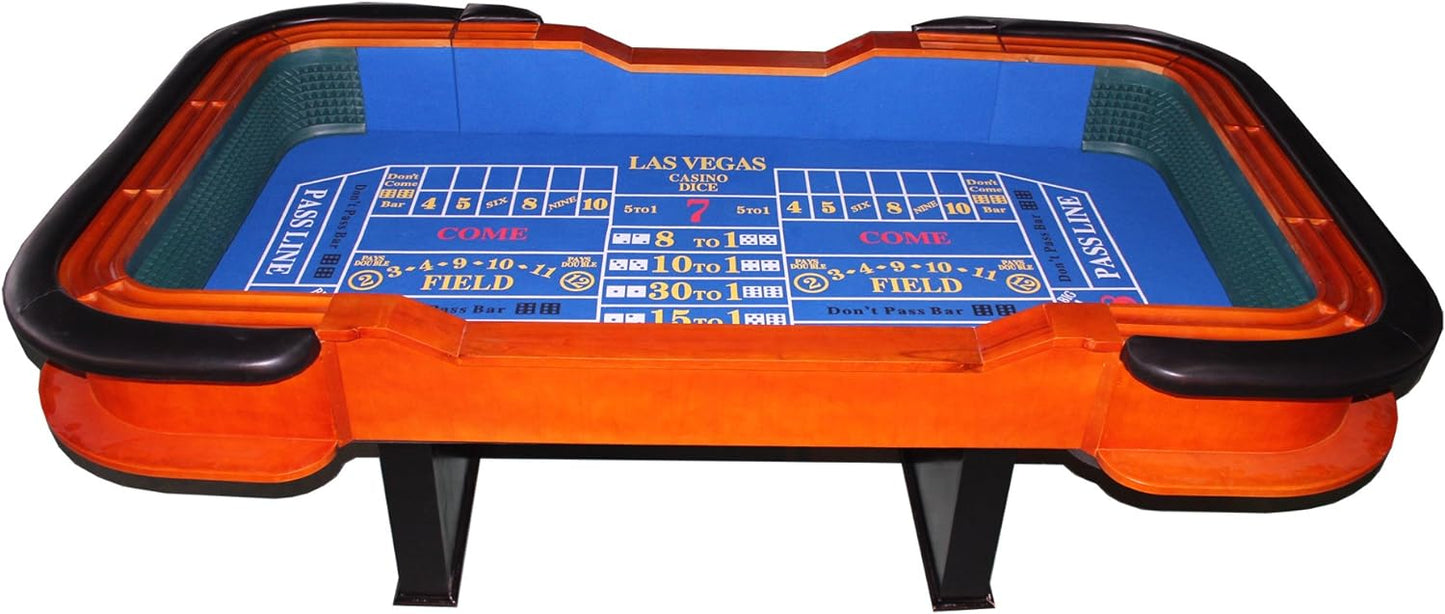 93" Deluxe Casino Dice Game Crap Table with Diamond Pyramid Bumper Rubber