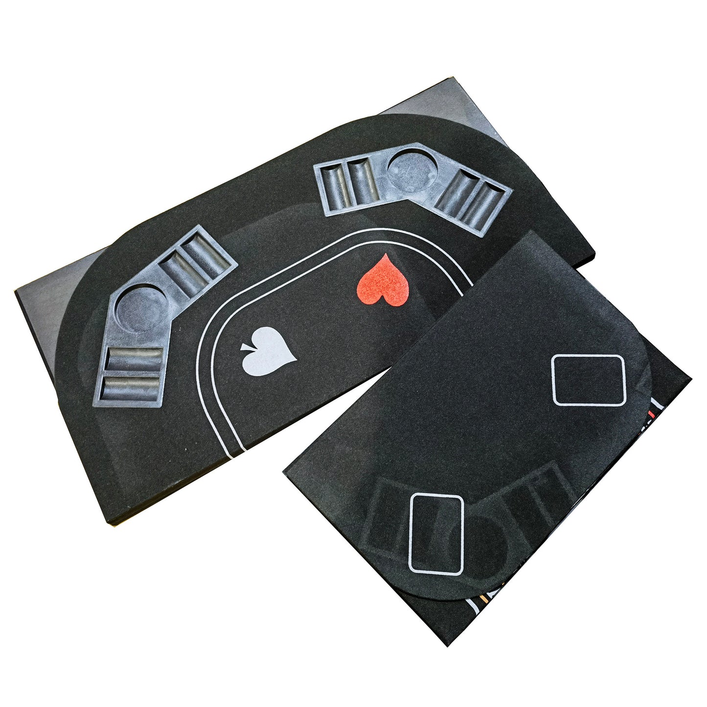 INO Design Portable Poker Table Top Mat 3in1 Casino Texas Holdem Tabletop for Poker Blackjack Roulette Folding Black Felt Carrying Bag