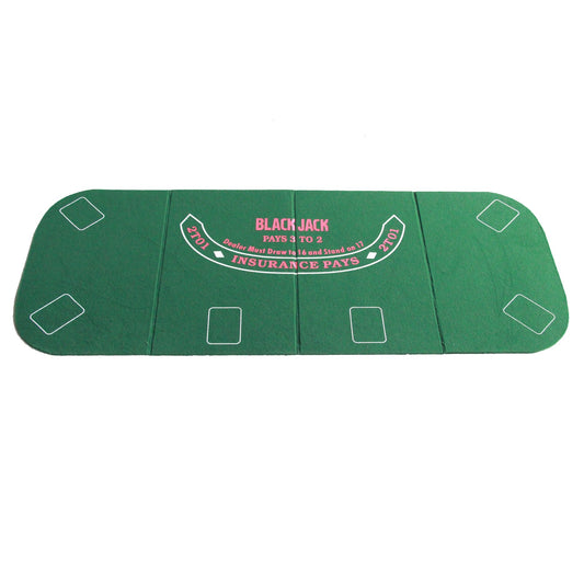 INO Design Portable Poker Table Top Mat 3in1 Casino Texas Holdem Tabletop for Poker Blackjack Craps Folding Green Felt Carrying Bag