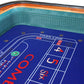 136" Deluxe Casino Dice Game Craps Poker Table with Diamond Pyramid Bumper Rubber