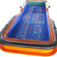 136" Deluxe Casino Dice Game Craps Poker Table BLUE with Diamond Pyramid Bumper Rubber