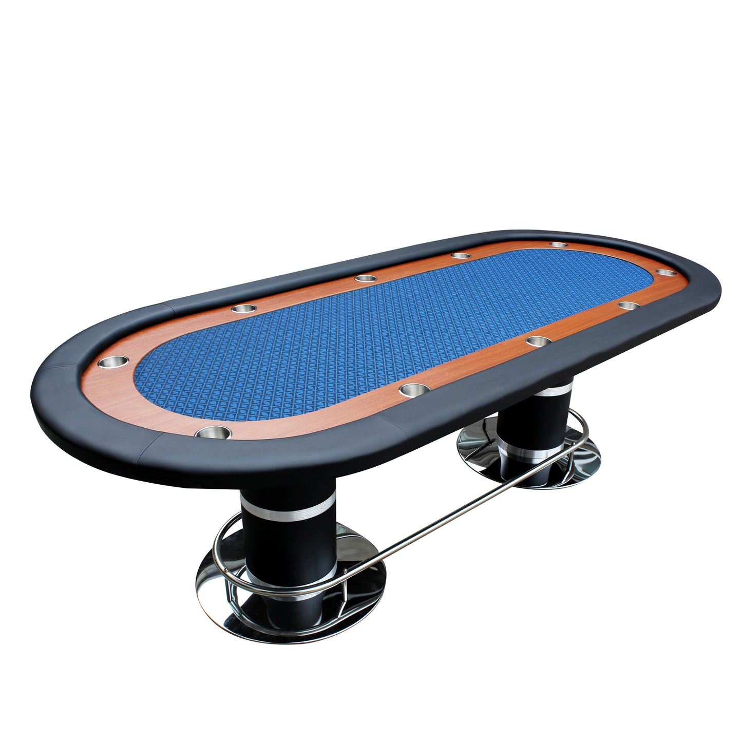 INO Design 96" Poker Table Elite for 10 Players Casino Game with Speed Cloth Racetrack Pedestal Base