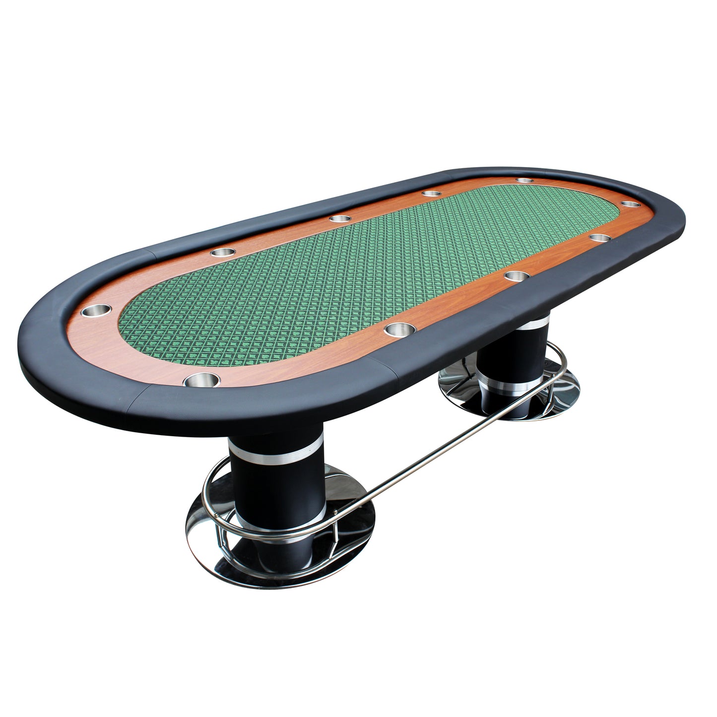 INO Design 96" Poker Table Elite for 10 Players Casino Game with Speed Cloth Racetrack Pedestal Base