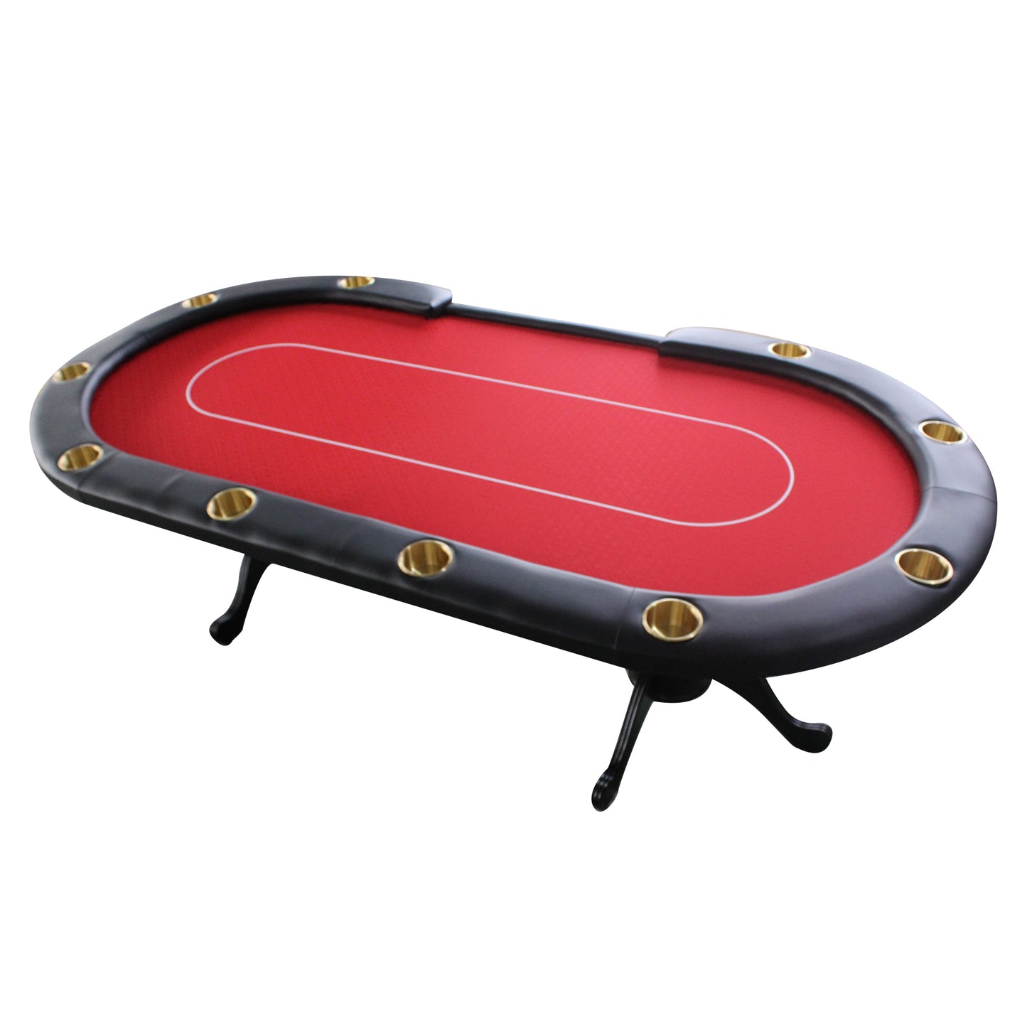 INO Design 96" Poker Table for Casino Game Aura with Thickened Armrest Jumbo Cup Holders Bet line