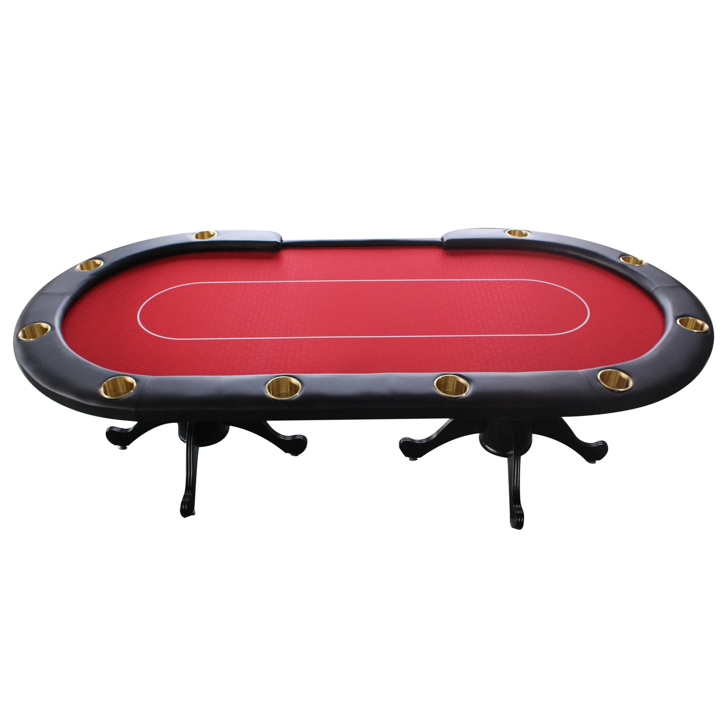 INO Design 96" Poker Table for Casino Game Aura with Thickened Armrest Jumbo Cup Holders Bet line