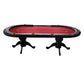 INO Design 96" Poker Table for Casino Game Aura with Thickened Armrest Jumbo Cup Holders Bet line