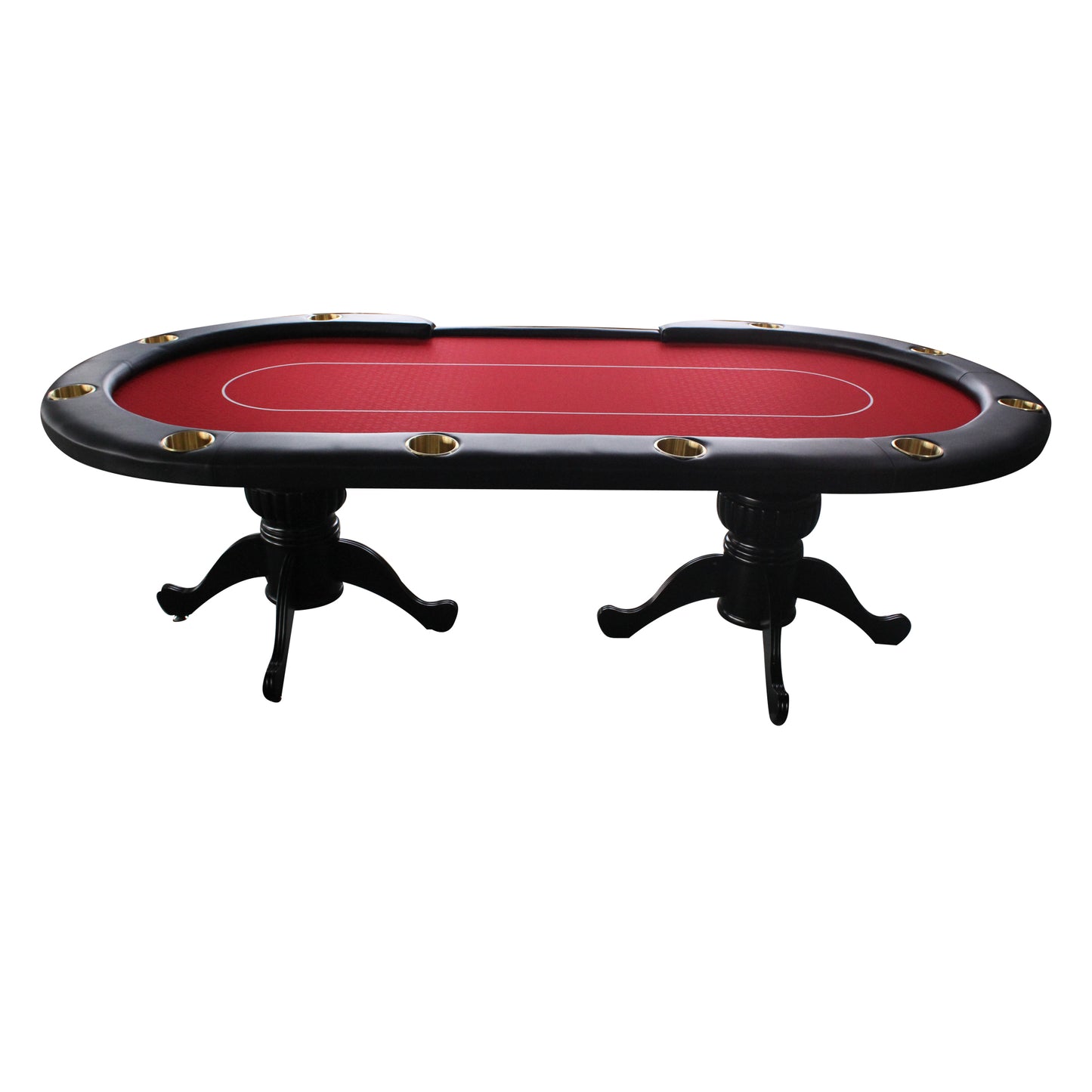 INO Design 96" Poker Table for Casino Game Aura with Thickened Armrest Jumbo Cup Holders Bet line